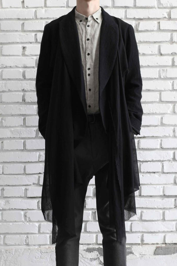 Marc Le Bihan Wool Blazer Flowing Silk 1320 Black